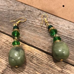 Hand Crafted Earrings natural stone